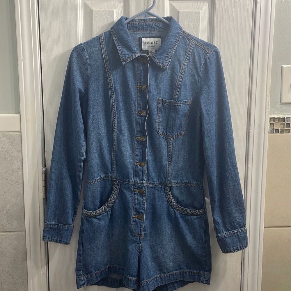 Forever 21 Jean Romper NWOT Size Small for $35
